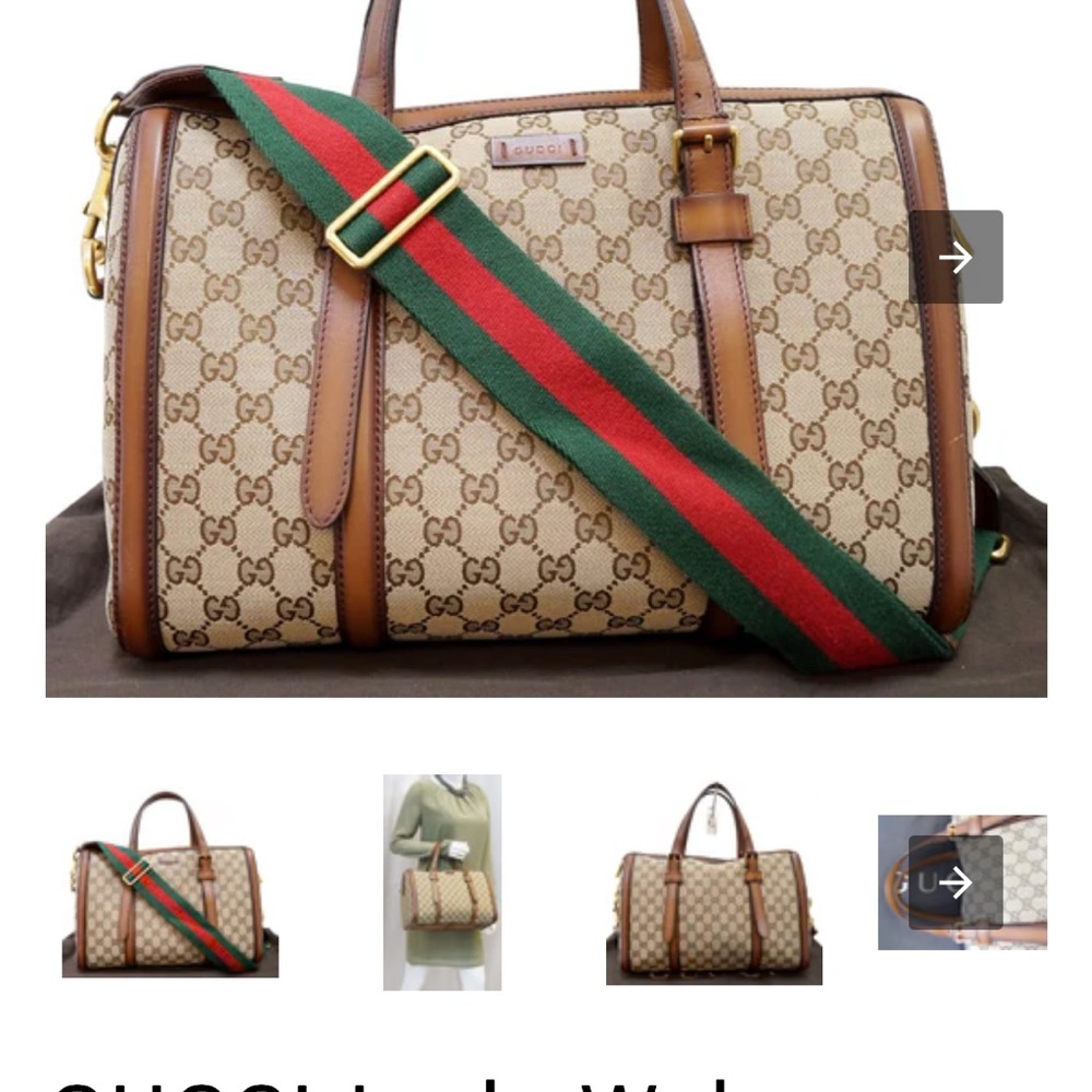 Gucci Lady Web Boston Bag 381044 ISO